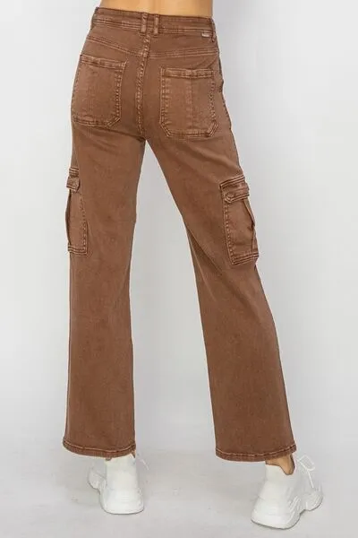 Risen Full Size High Rise Cargo Jeans ONLINE EXCLUSIVE