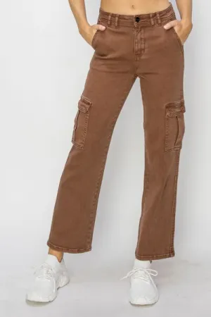Risen Full Size High Rise Cargo Jeans ONLINE EXCLUSIVE