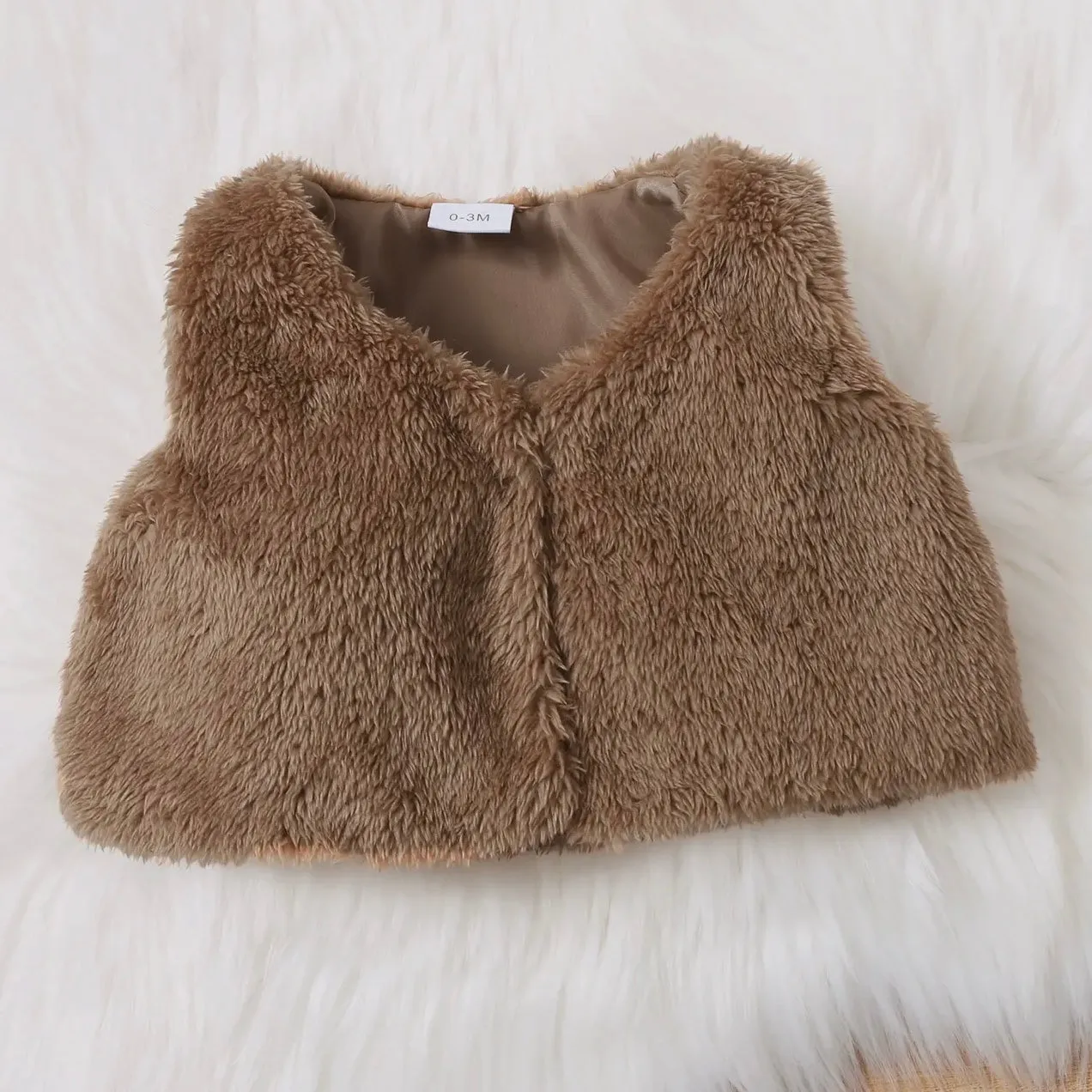 Romper & Fur Vest Kids: Leopard