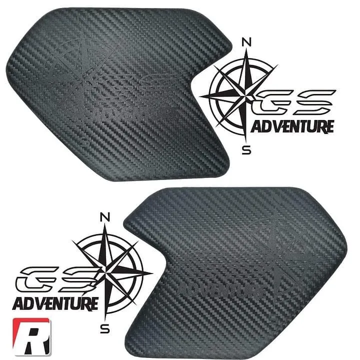 Rubbatech knie tankpads met compas opdruk R 1200 GSA en R 1250 GSA