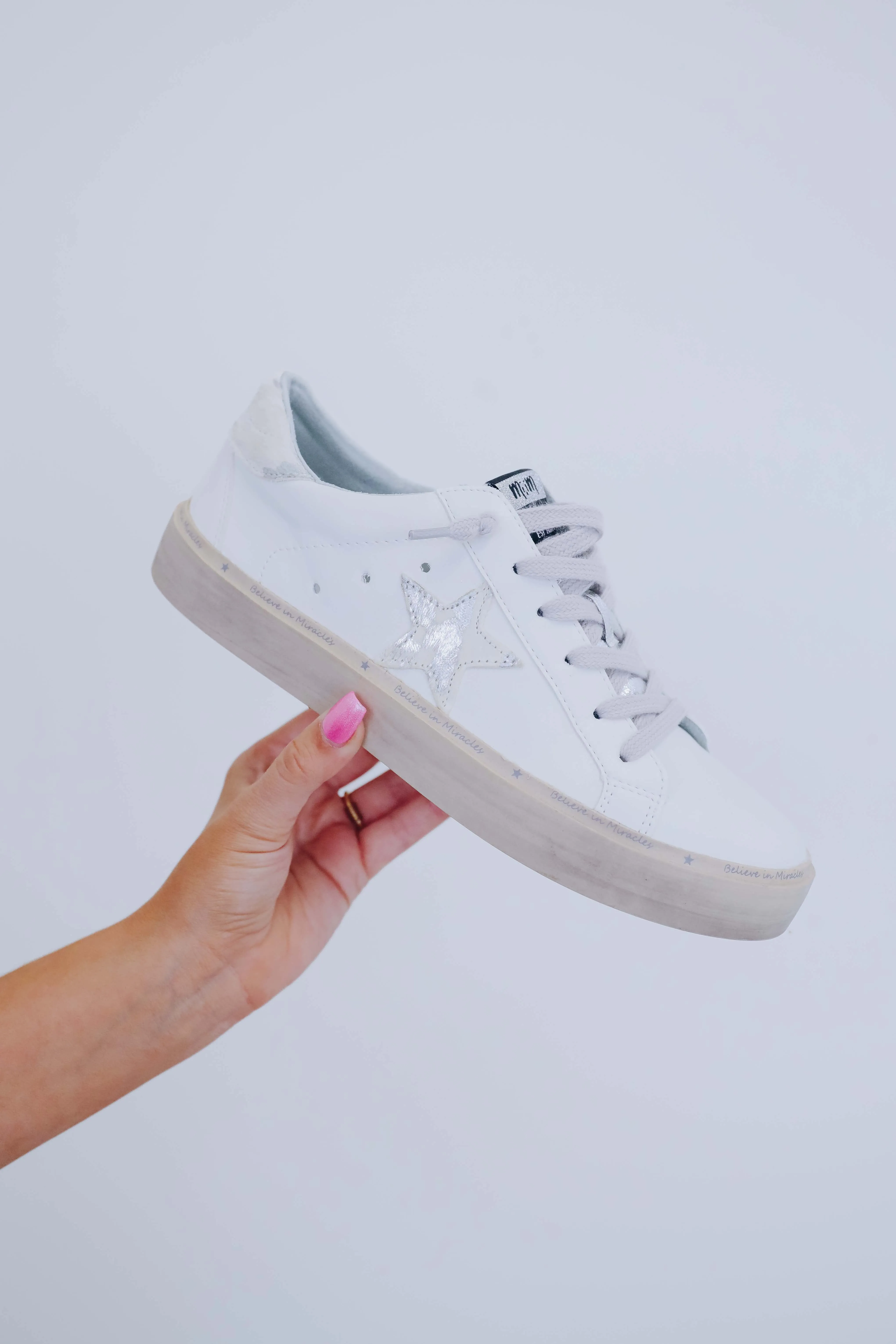 Sadie Faux Fur Sneakers - White