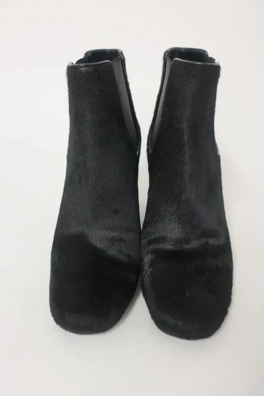 Saint Laurent Babies Chelsea Boot Black Calf Hair Size 36 High Heel Ankle Boot