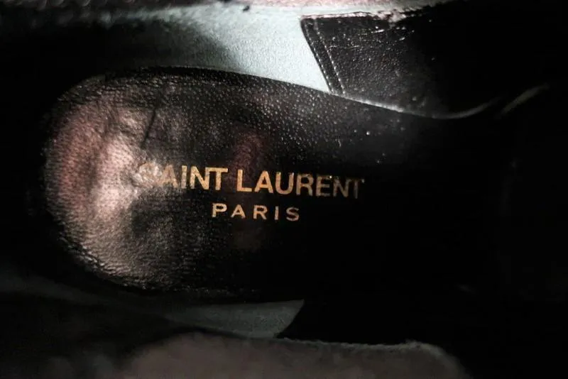 Saint Laurent Babies Chelsea Boot Black Calf Hair Size 36 High Heel Ankle Boot