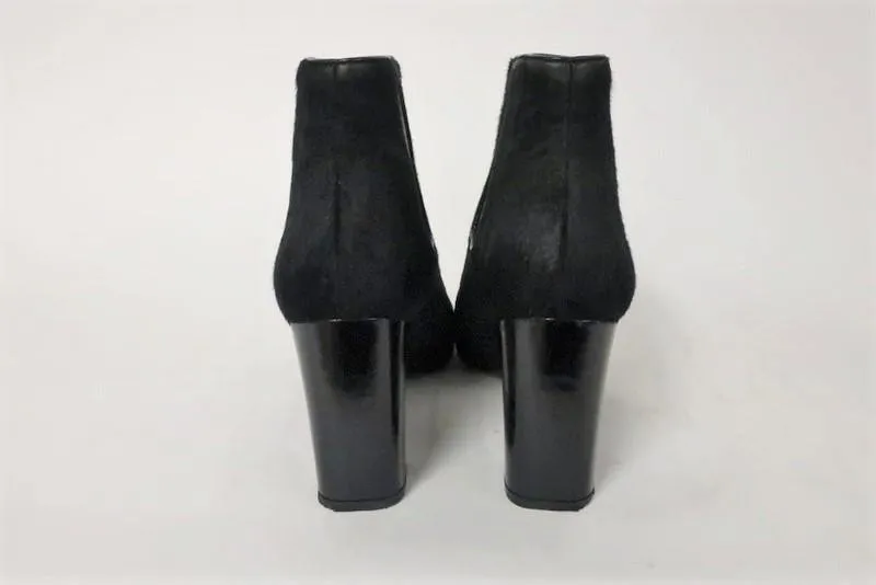 Saint Laurent Babies Chelsea Boot Black Calf Hair Size 36 High Heel Ankle Boot
