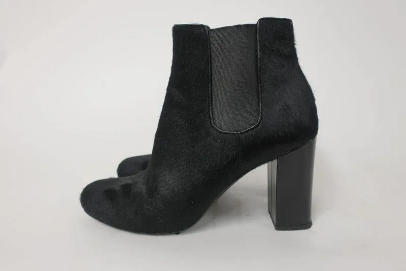 Saint Laurent Babies Chelsea Boot Black Calf Hair Size 36 High Heel Ankle Boot