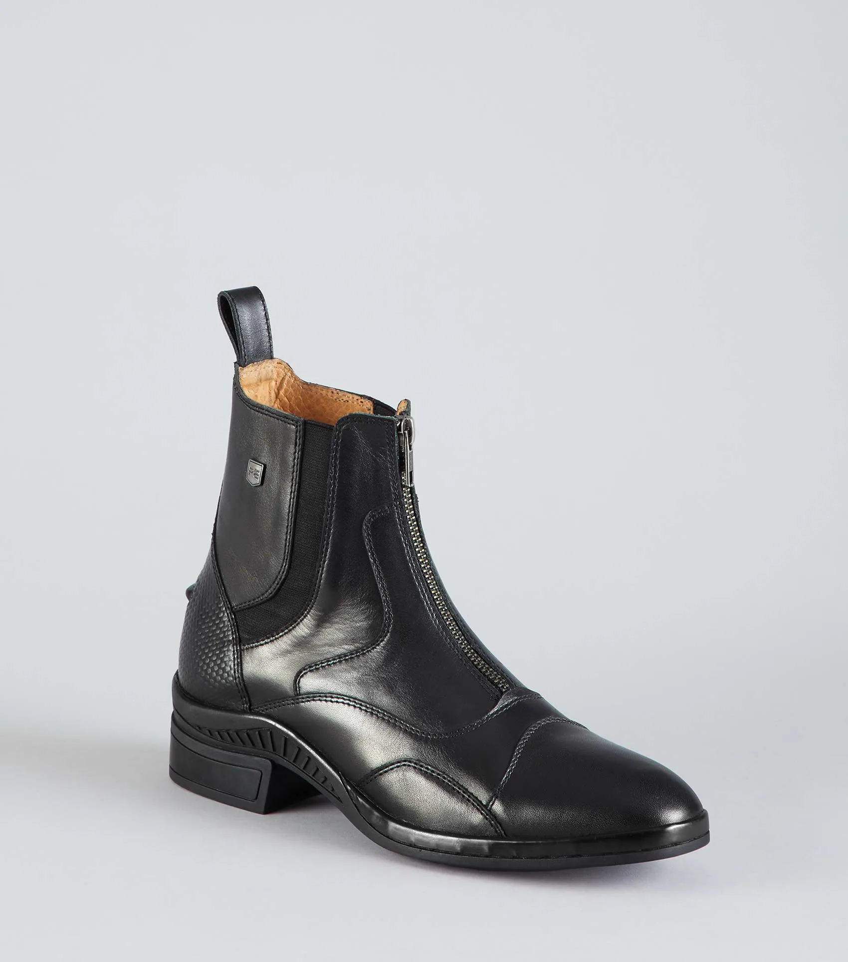 SALE Aston Carbon Tech Ladies Leather Paddock Boot Black