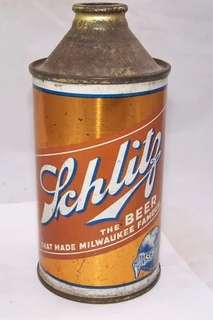 Schlitz High Pro Cone Top Beer Can