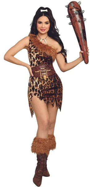 Sexy Clubbin' Cutie Leopard Cavewoman Women's Costume