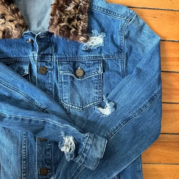 Show Me Your Mumu / Mumu Blue Distressed Denim Jacket