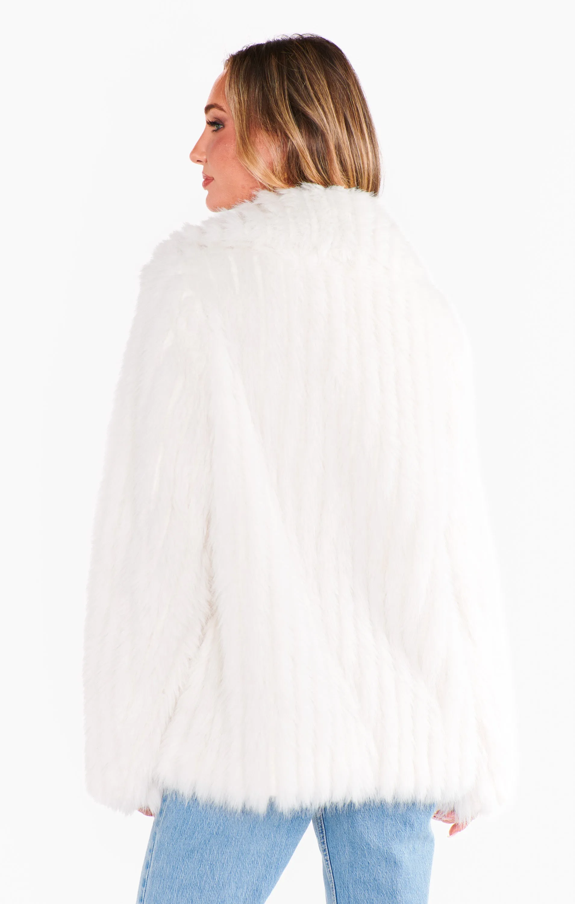 show me your mumu: salt lake fur coat-white faux fur