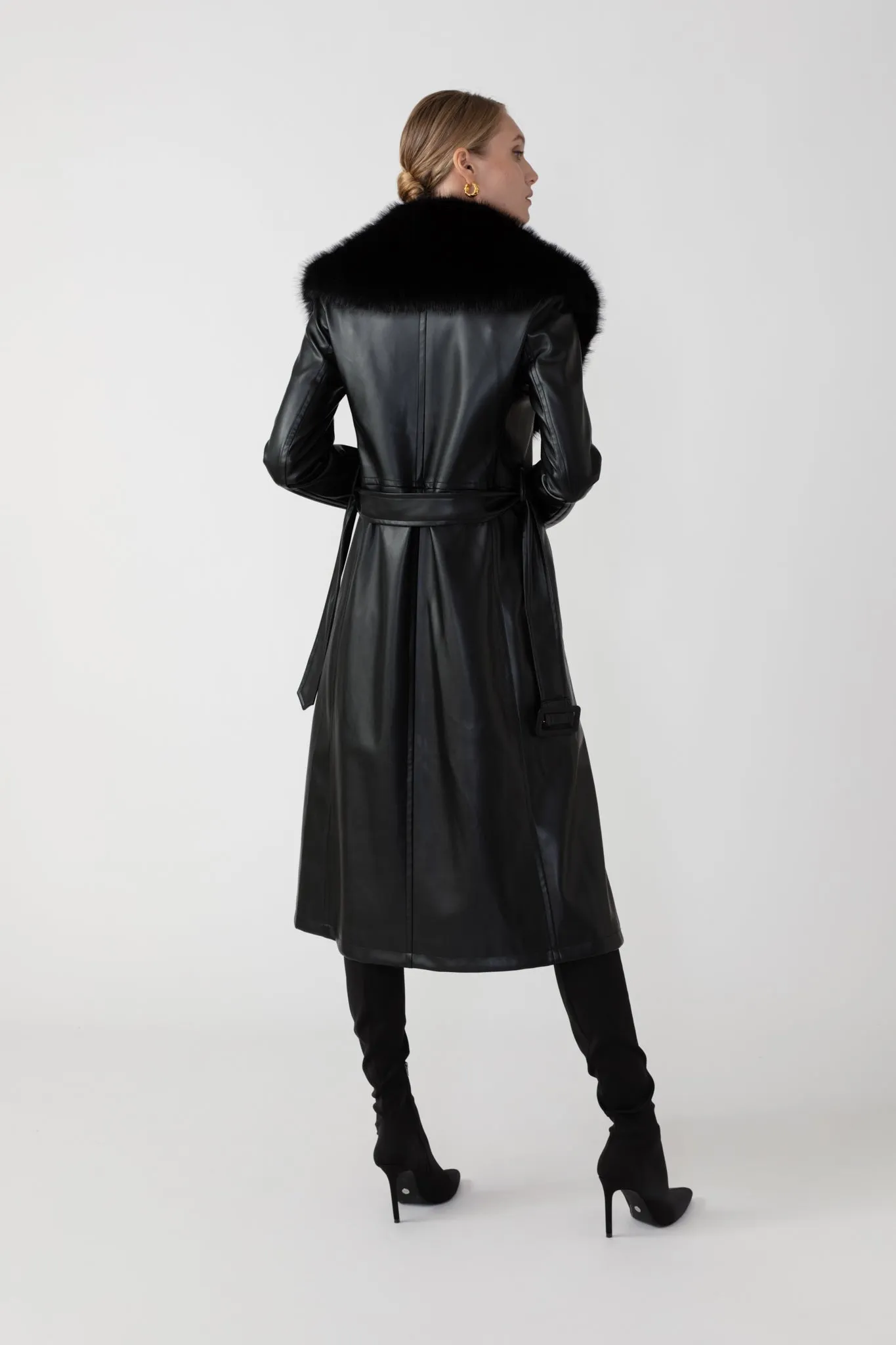 Simone Faux Leather Coat
