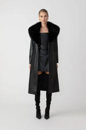 Simone Faux Leather Coat