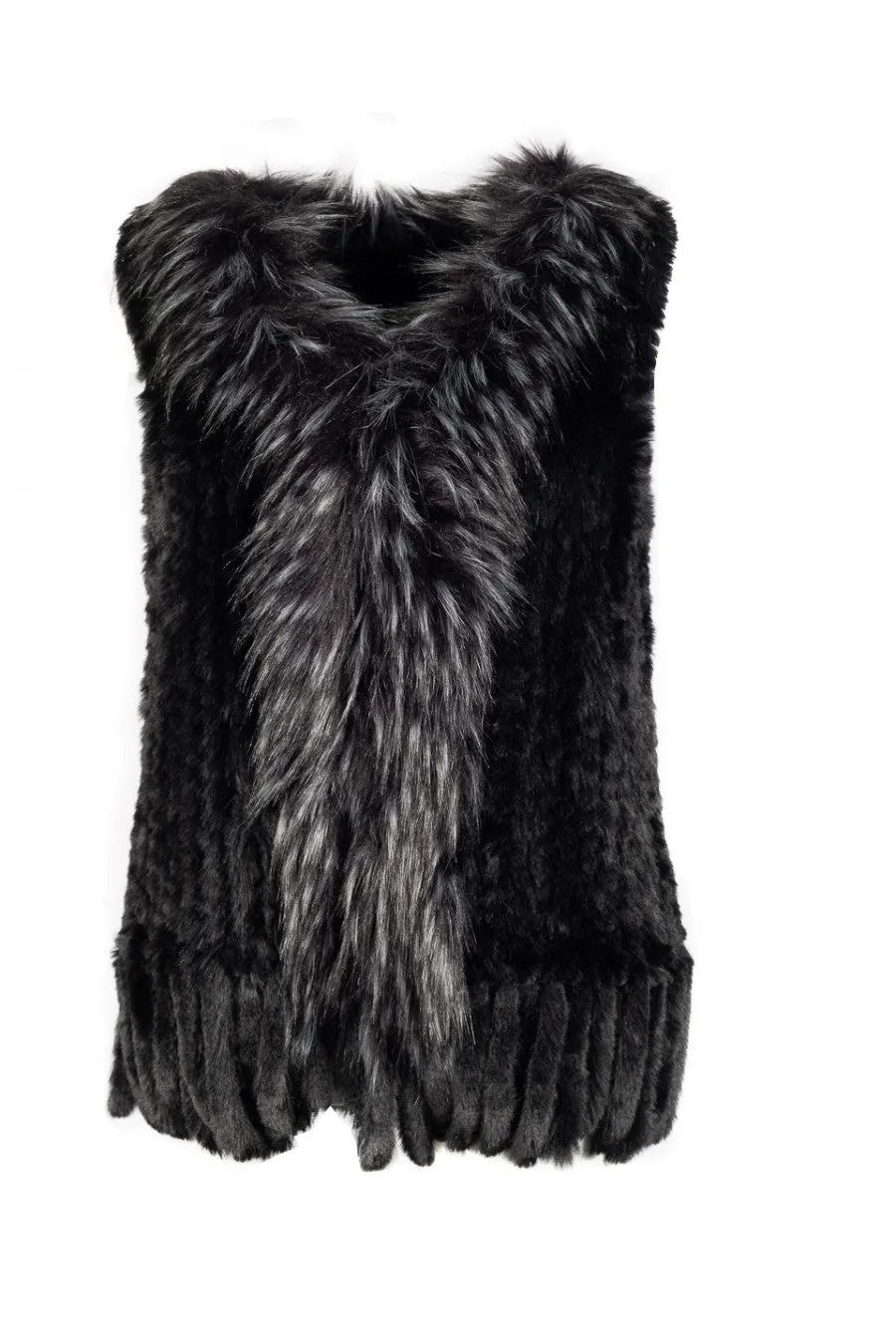Sioni 10488 051  Faux Fur Vest Jacket.