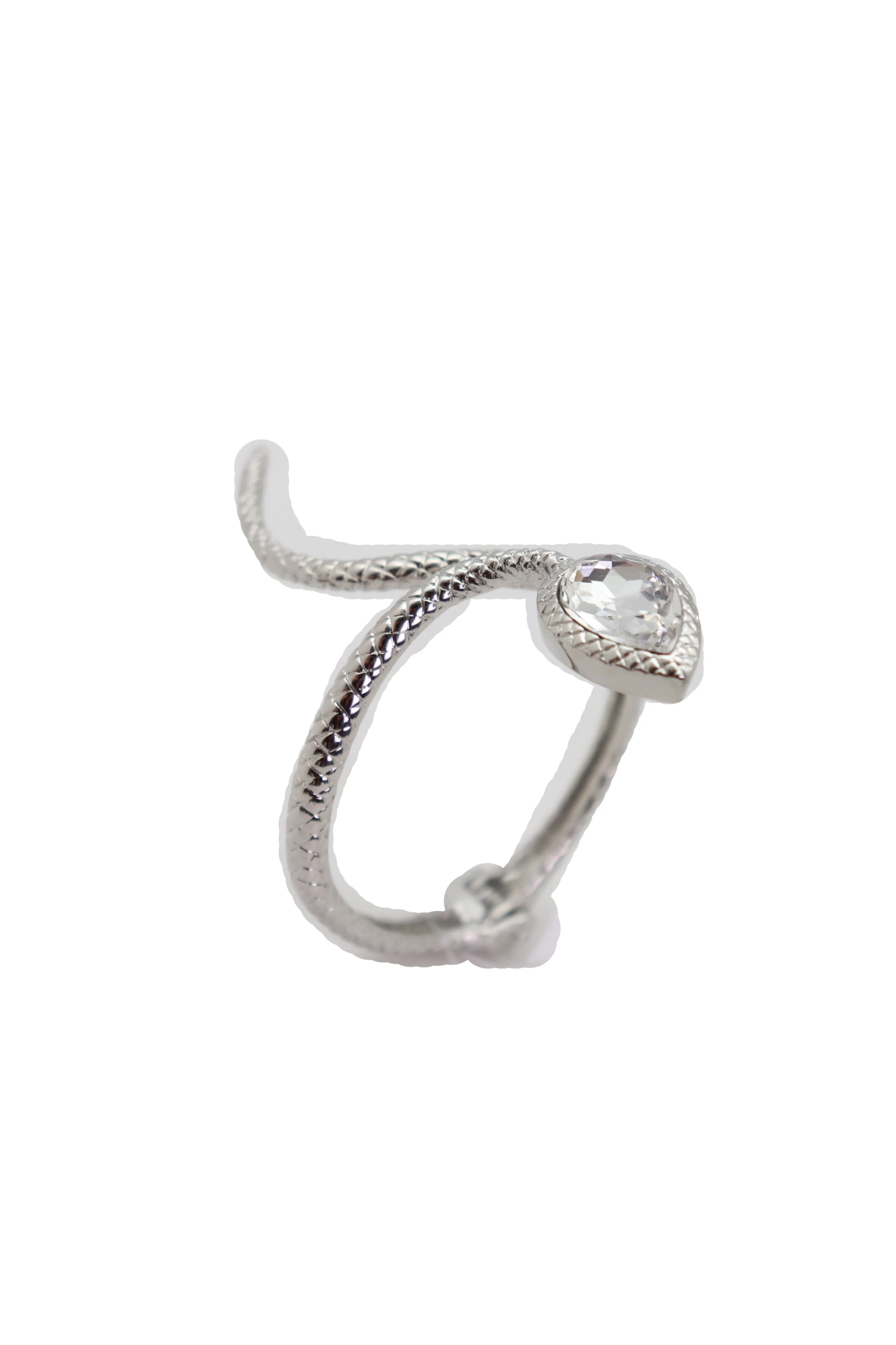Snake Bracelet Silver Metal Bling Charm Wrap Around Wrist