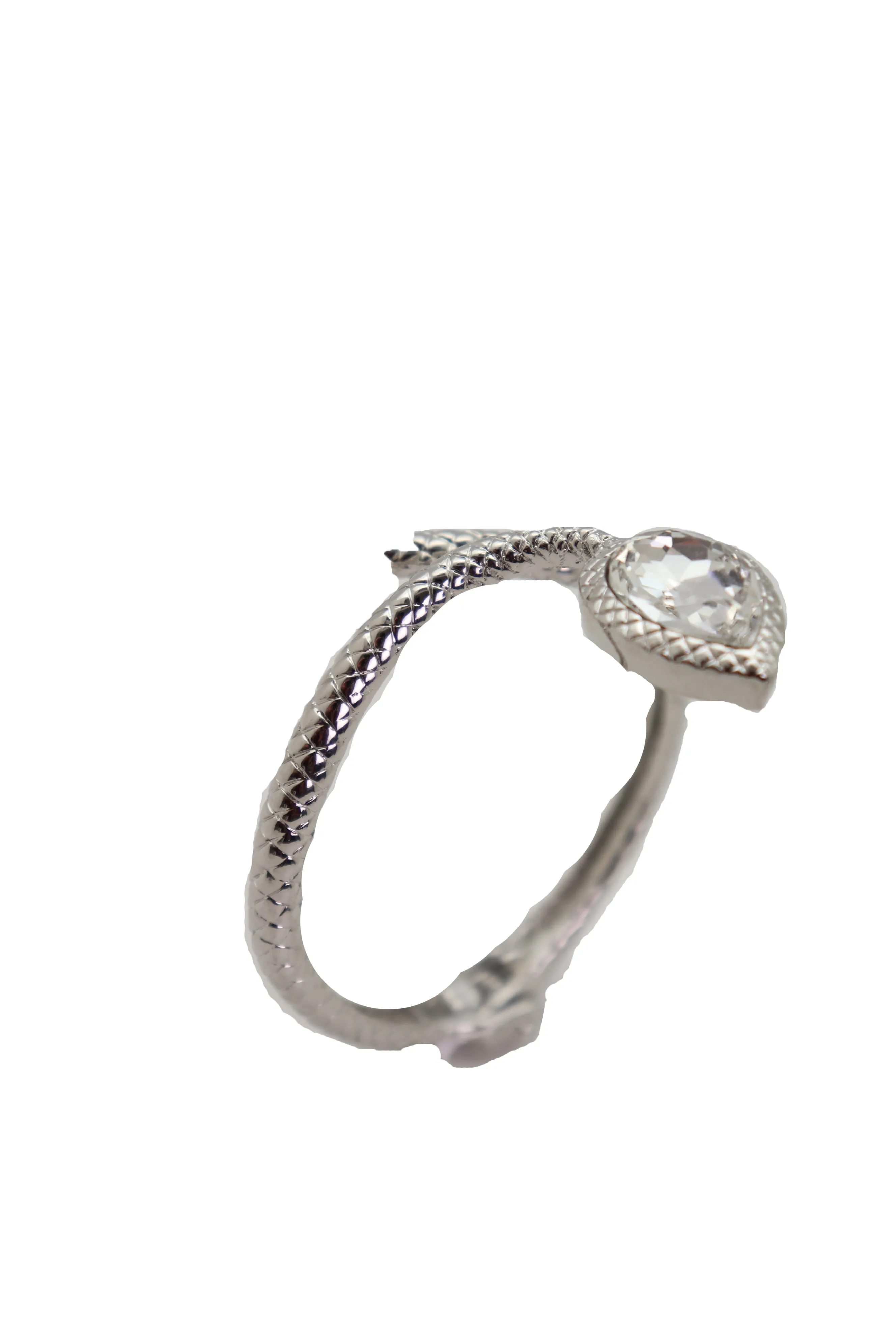 Snake Bracelet Silver Metal Bling Charm Wrap Around Wrist