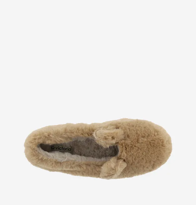 Soft Fur Mary Jane shoes (Camel mom)