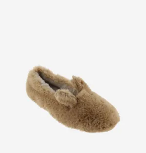 Soft Fur Mary Jane shoes (Camel mom)