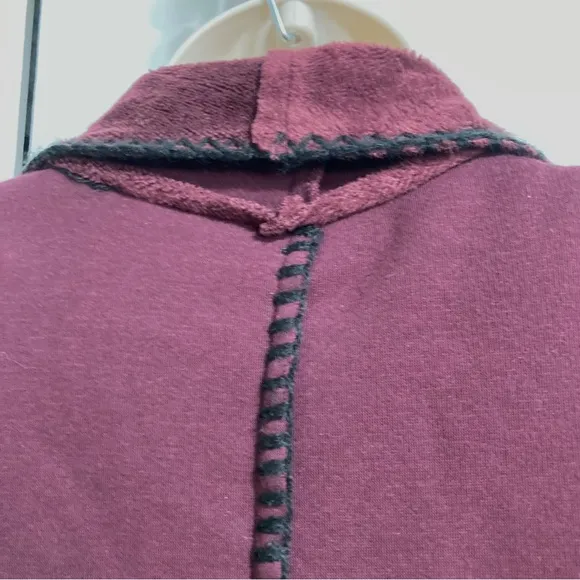 Soft Surroundings Faux Fur Faux Suede Sweater Jacket Size Large