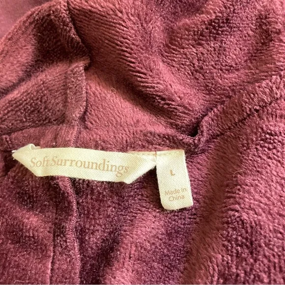 Soft Surroundings Faux Fur Faux Suede Sweater Jacket Size Large