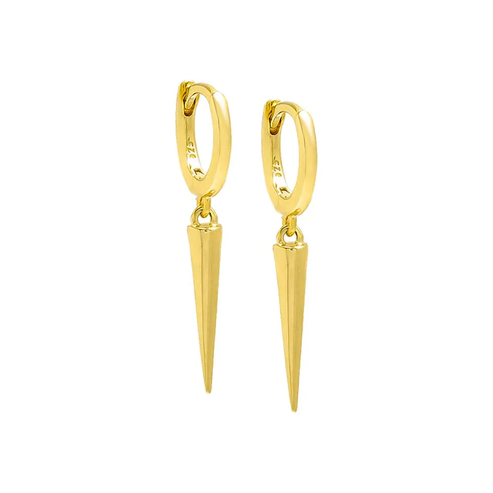 Solid Spike Huggie Earring