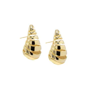Solid Twisted Graduated Drop Stud Earring