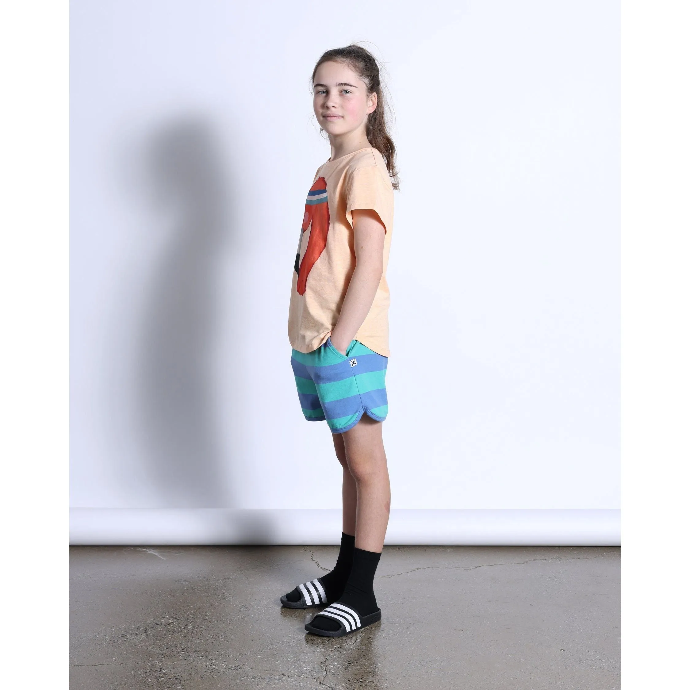 Sporty Flamingo Tee- Light Orange Marle