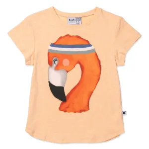 Sporty Flamingo Tee- Light Orange Marle