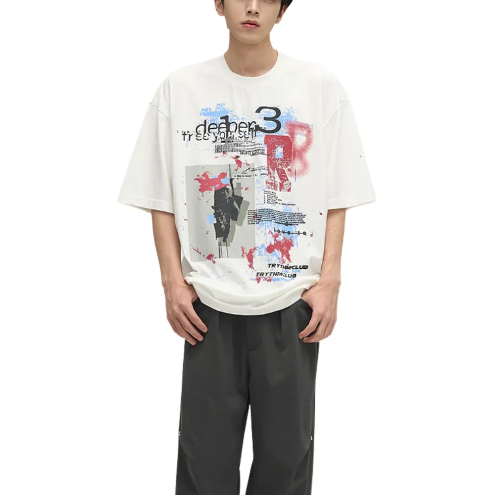 Street Creative Graffiti Alphabet T-shirt