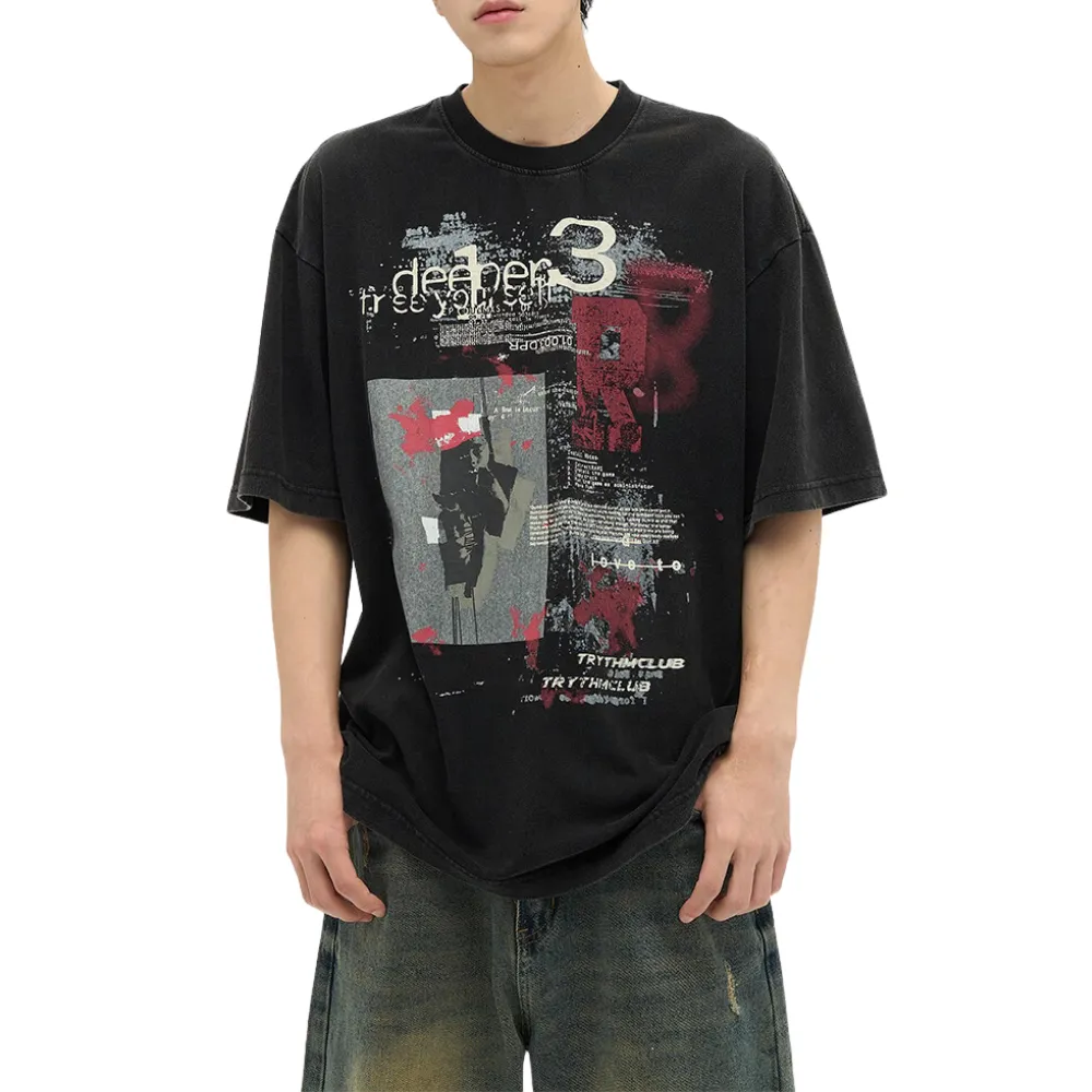 Street Creative Graffiti Alphabet T-shirt