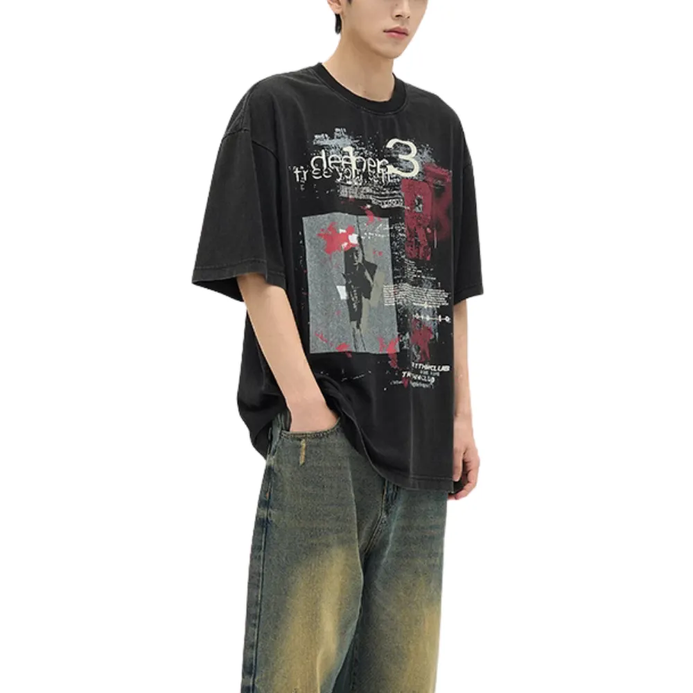 Street Creative Graffiti Alphabet T-shirt