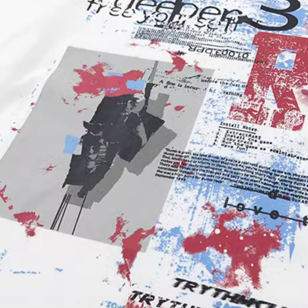 Street Creative Graffiti Alphabet T-shirt
