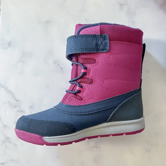 Sweet Merrell Pink Navy Toddler Unisex Girl Boy Winter Boots Sz 10M NWB
