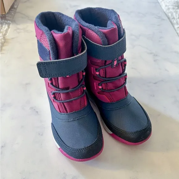Sweet Merrell Pink Navy Toddler Unisex Girl Boy Winter Boots Sz 10M NWB
