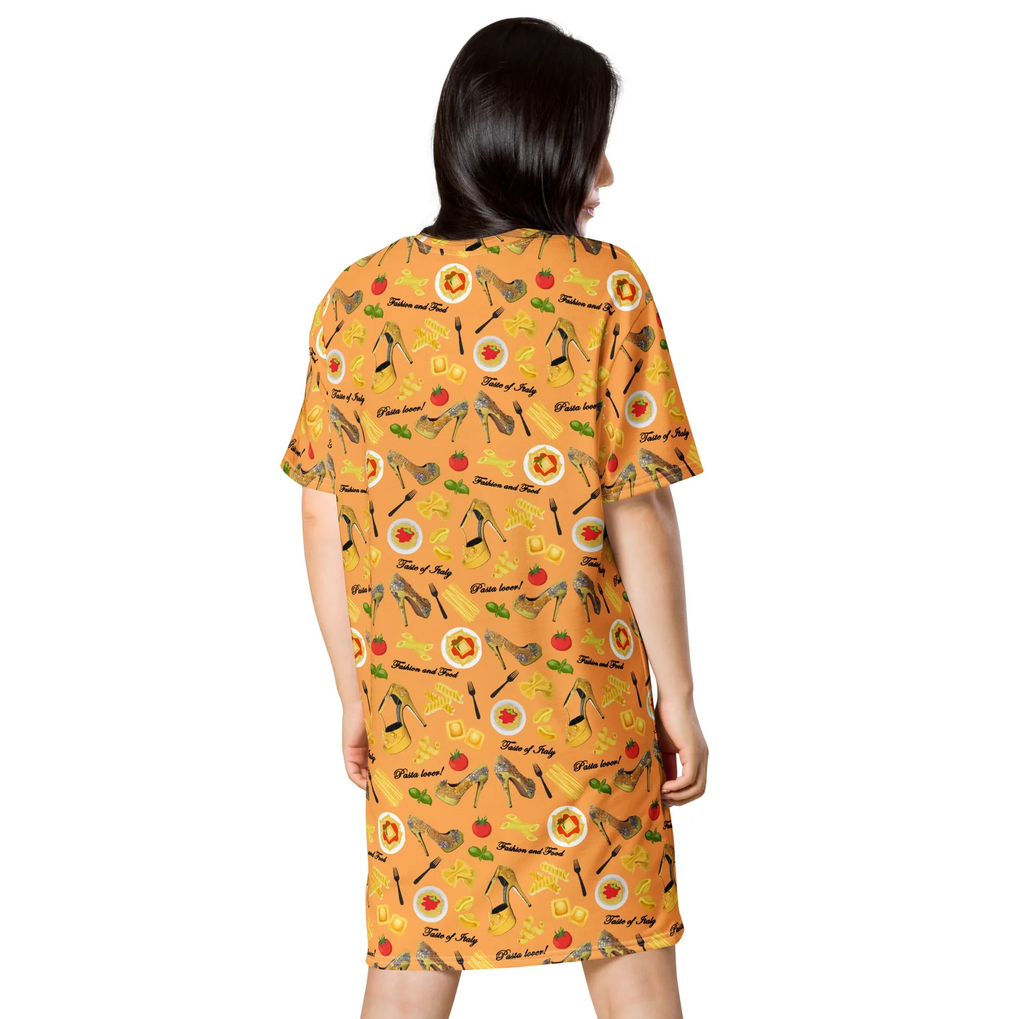 T-shirt dress 'Fashion and food'