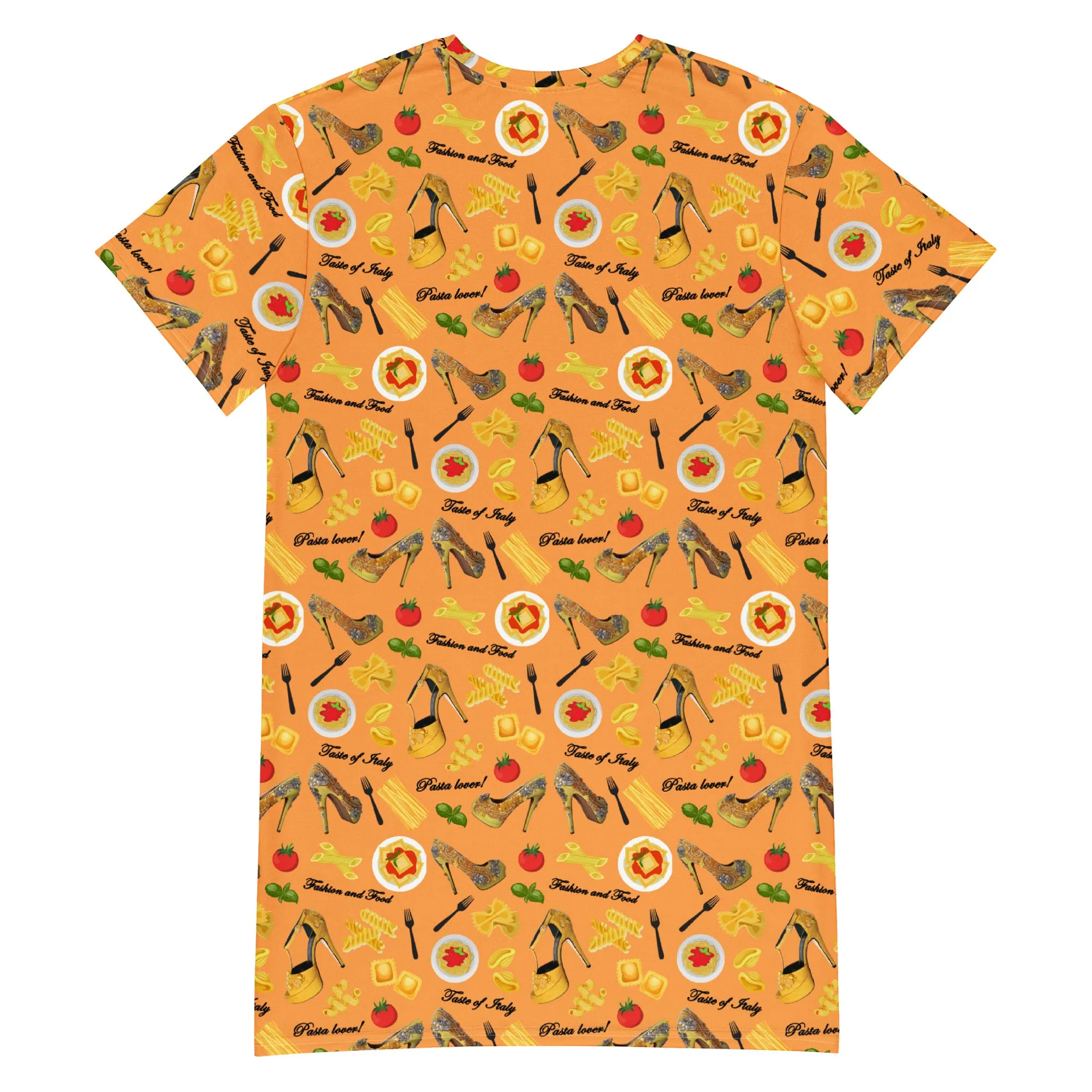 T-shirt dress 'Fashion and food'