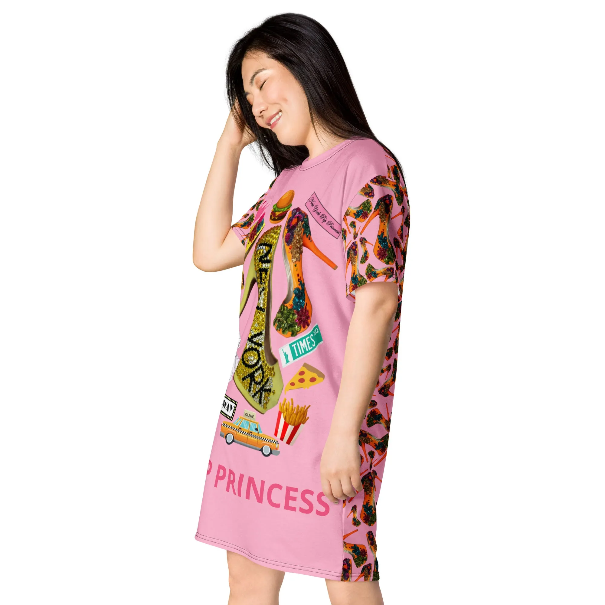 T-shirt dress 'Pink Pop'
