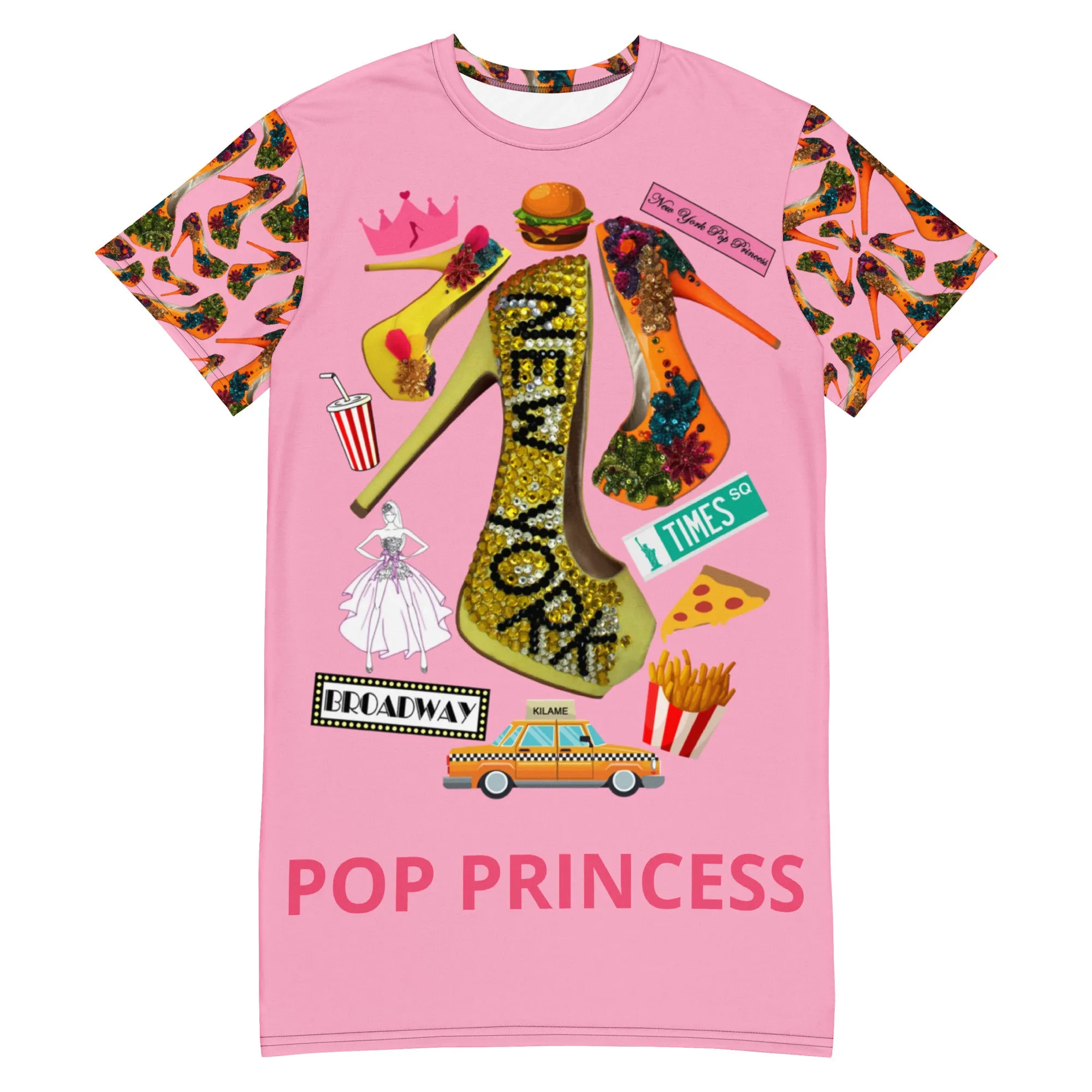 T-shirt dress 'Pink Pop'