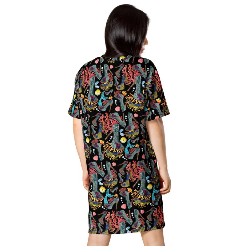 T-shirt dress Ursula 'Dark Glam sea'