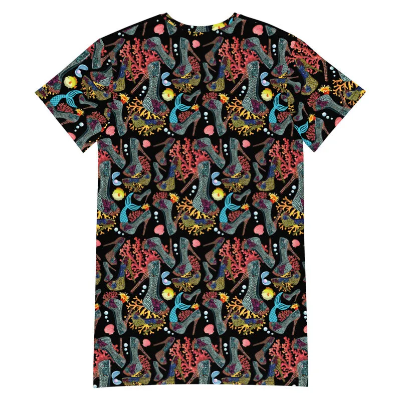 T-shirt dress Ursula 'Dark Glam sea'