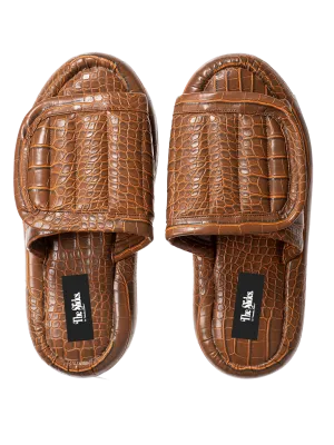 The Faux Leather Slides.