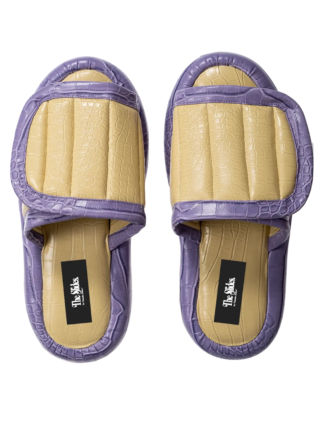 The Faux Leather Slides.