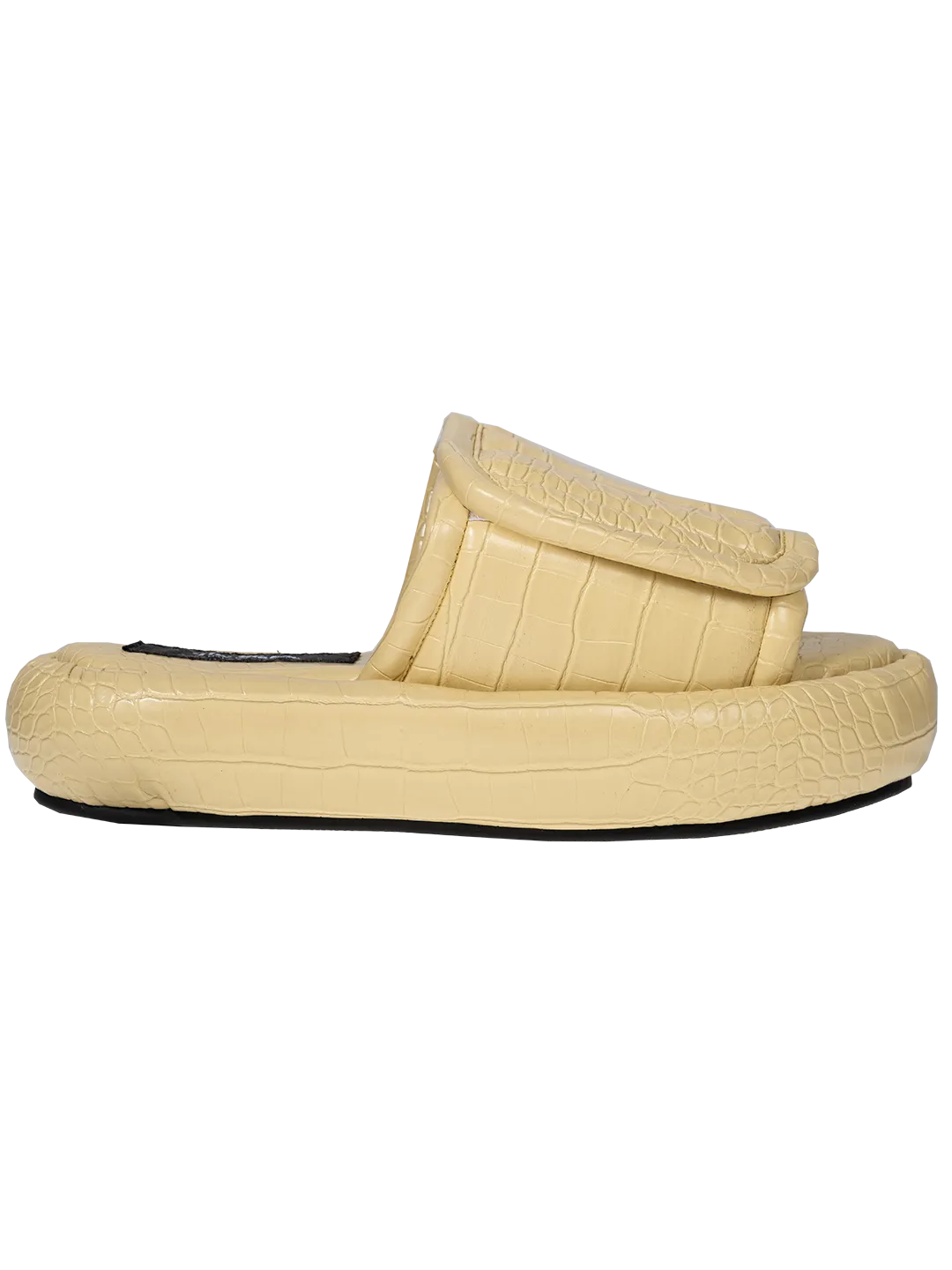 The Faux Leather Slides.