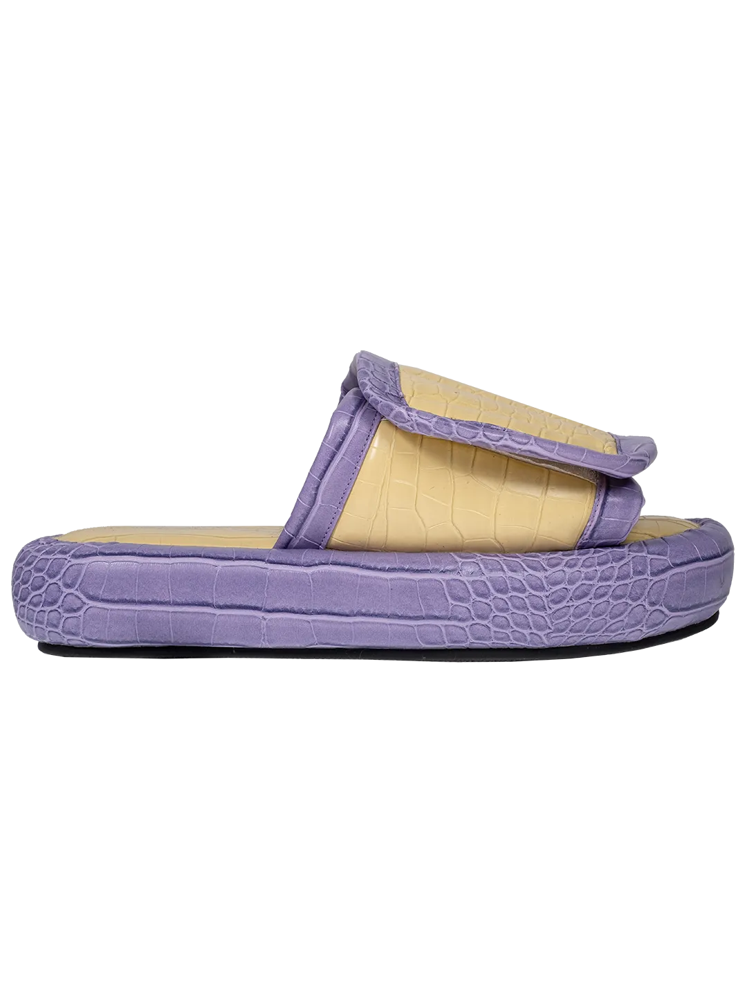 The Faux Leather Slides.