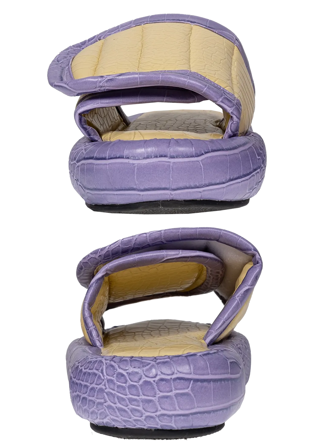 The Faux Leather Slides.