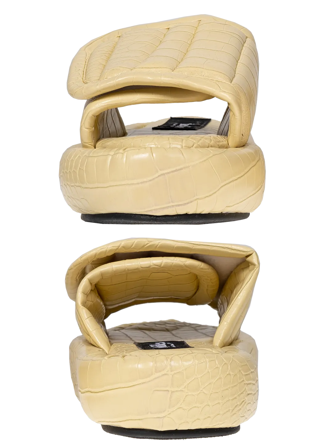 The Faux Leather Slides.