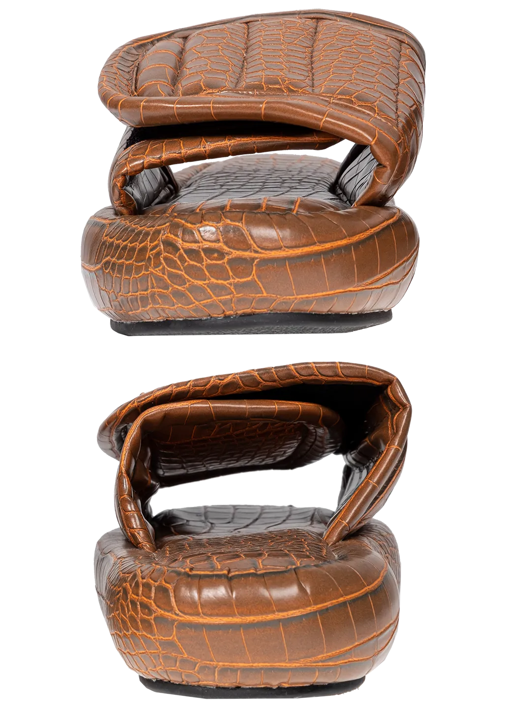 The Faux Leather Slides.