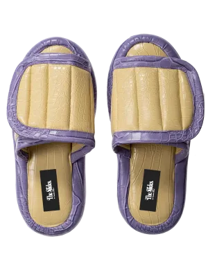 The Faux Leather Slides.