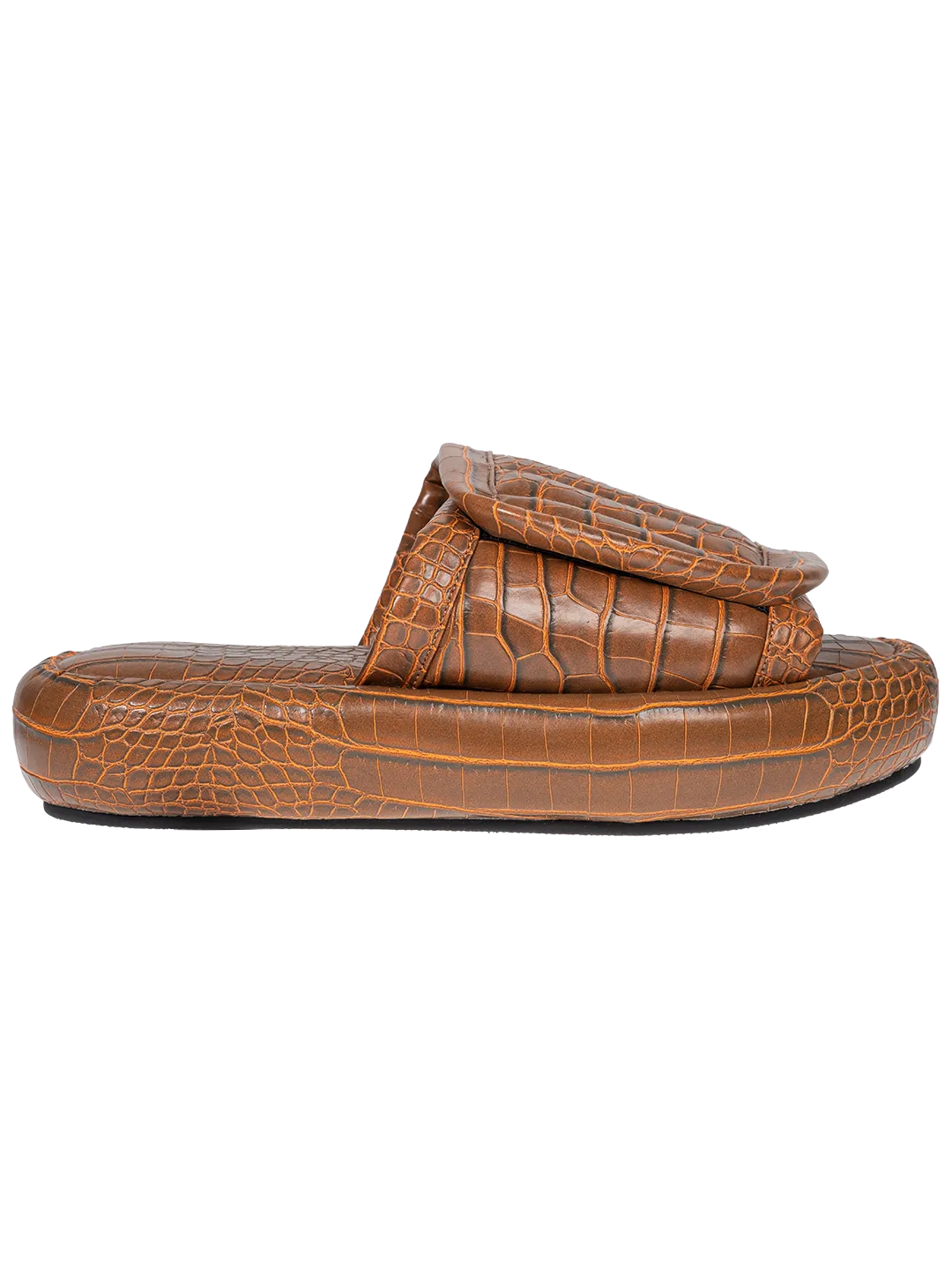 The Faux Leather Slides.