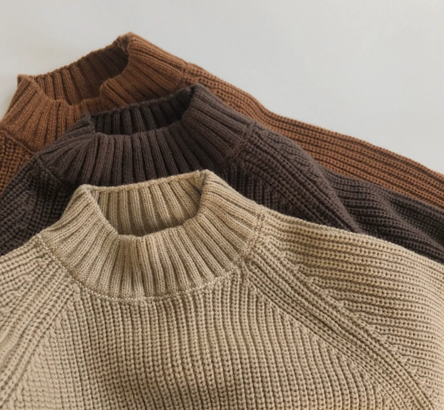 Thick Knitted High Neck Jumper