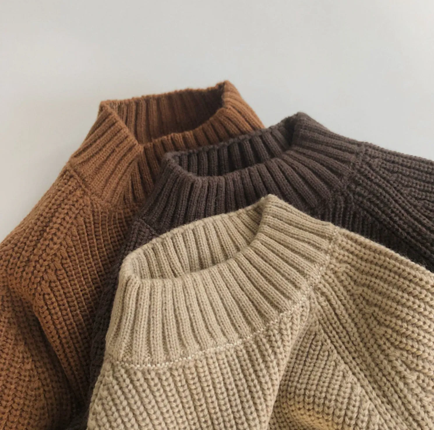 Thick Knitted High Neck Jumper
